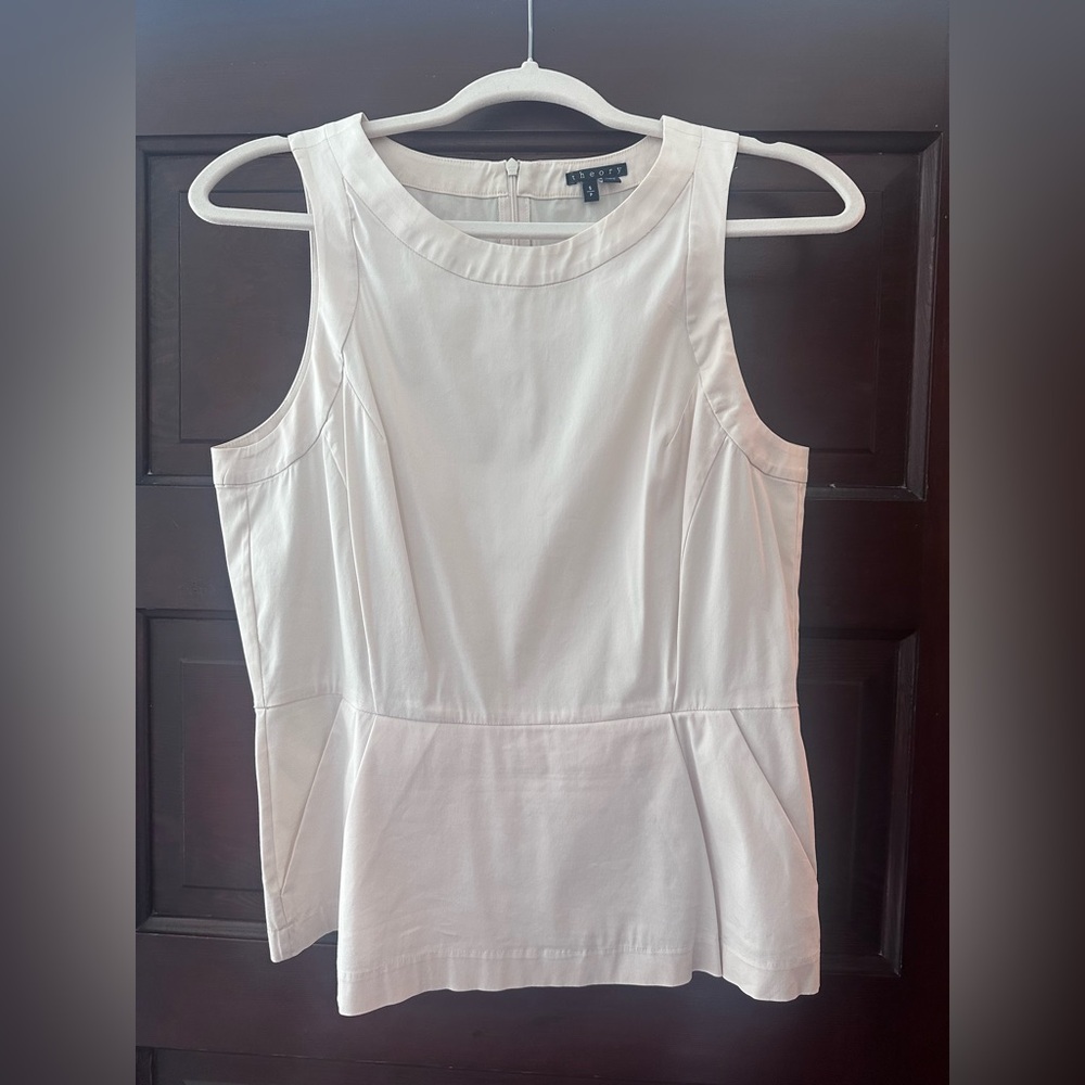 Theory peplum blouse with pockets